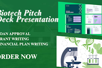 design biotech funding presentation healthtech pitch deck for UK US asia europe