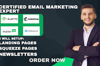 setup email flows email campaigns mailerlite klaviyo mailchimp getresponse