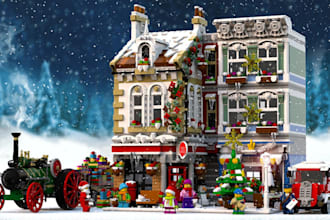 do 3d lego design lego moc technic bike car christmas lego with PDF instruction