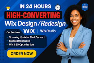 wix website design redesign wix website wix landing page, wix studio, velo code