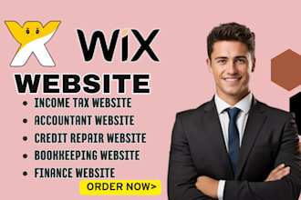 design wix accounting website income tax website finance website credit repair
