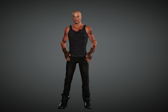 human 3d character, spine 3d model, animated 3d, fix rig skelton, ik fk rig port