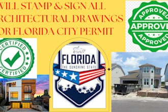 stamp and seal florida architectural drawings for fast city permit approval