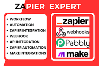 setup uipath rpa, make com, integromat, zapier, webhook, and API integration bot