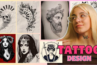 create custom tattoo flash sheets in your favorite style