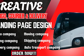 build, redesign dispatch landing page, transportation, cargo website