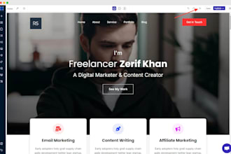 create a photography website, or a portfolio website