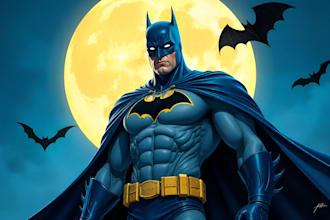 draw a comic book, cover and superhero comic character