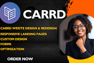 redesign carrd website design carrd website card landing page carrd website