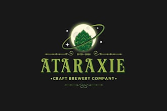 create trendy brewery logo design