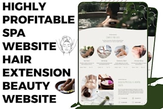 design spa cosmetic website beauty store beauty salon hair extension website