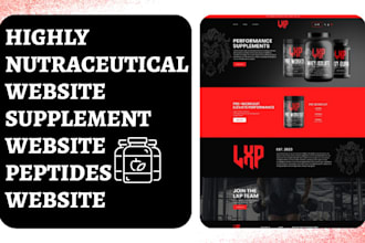 design nutraceutical website supplement website peptides sarms nootropic website
