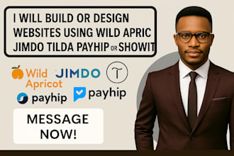 build or design websites using wild apricot jimdo tilda payhip or showit
