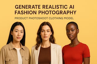 generate realistic ai photography fashion product photoshoot clothing model art