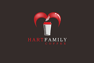 design hart family coffee logo