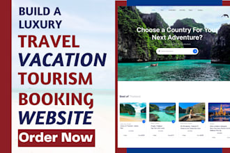 build a travel website travel agency tourism tour website hotel booking website