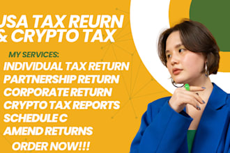 do USA tax returns for individuals, partnerships, corporations, crypto taxes