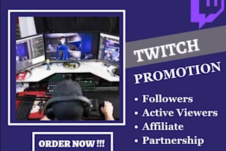 be your twitch partner twitch promotion twitch live views