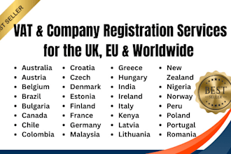do company registration, file vat gst in canada, germany, eu, uk, malta