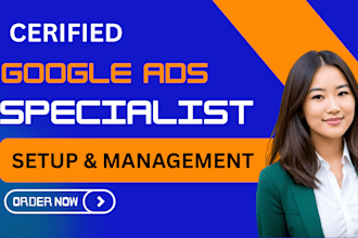 setup and manage google ads adswords ppc pmax and youtube ads