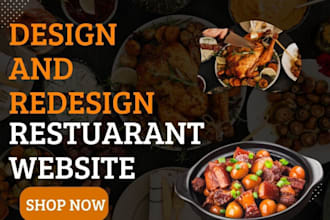 build catering website, food truck website, restaurant website, cafe webiste