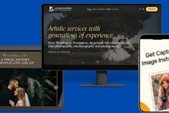 design a photography portfolio website for photographers