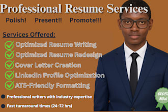 craft a professional resume, CV and cover letter to boost your career