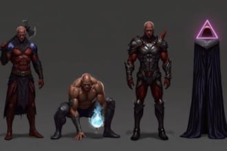 do 3d game character, character design, 3d metahuman, character zbrush in ue5