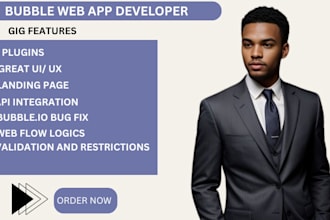 develop bubble io adalo glide bubble mvp ai api website web app saas mobile app