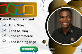 design responsive website on zoho site, zoho commerce, zoho landing page