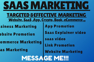 promote your website saas app crypto book ecommerce with targeted marketing