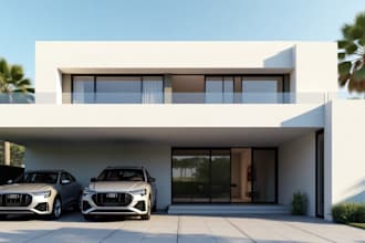 3ds max building model, photorealistic interior or exterior rendering with cgi