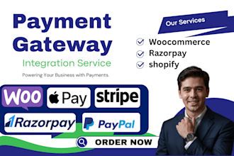 integrate payment gateways in shopify, woocommerce, wix, laravel razorpay stripe
