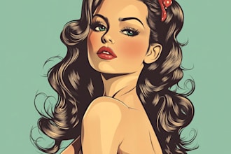 draw a pin up girl and pin up girl