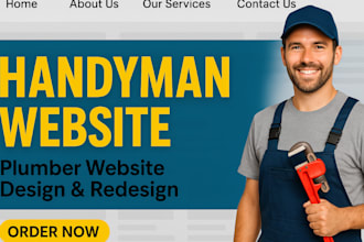 design a professional plumber website for your plumbing or handyman business