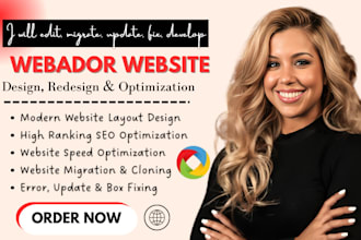 design or redesign hostinger website webador, duda, canva to wix website design