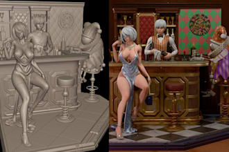 sculpt 3d nsfw character model 3d print and paint erotic toy 3d figure nsfw sfw