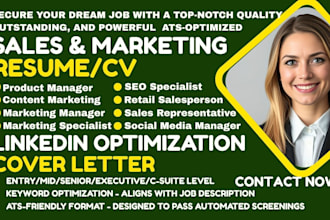 do marketing manager, sales specialist, representative, research analyst resume