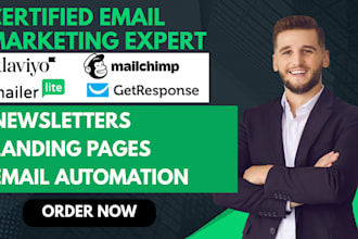setup newsletters landing pages mailchimp klaviyo mailerlite getresponse
