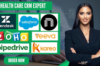 setup healthcare crm nexhealth veeva zendesk zoho kareo healthgrades salesforce