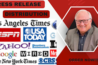 write and submit press release for pr distribution to top 10 USA UK news sites