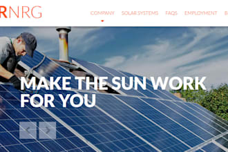 design a professional website for your solar or renewable energy business