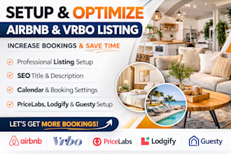 set up airbnb or vrbo listing with pricelabs optimization