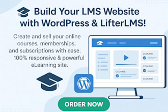 build lms website wordpress subscription site using  lms lifterlms elerning