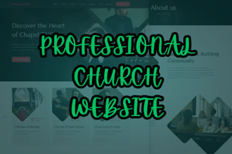 build or redesign modern church website, ministry, christian website