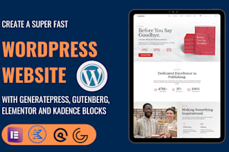 design kadence, generatepress, avada, gutenberg, astra spectra elementor website