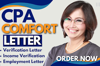 build a US CPA profit loss, financial statement, CPA letter, cpa comfort letter