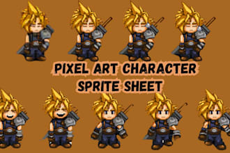 design pixel art pokémon style characters, avatars, sprites, nft animations
