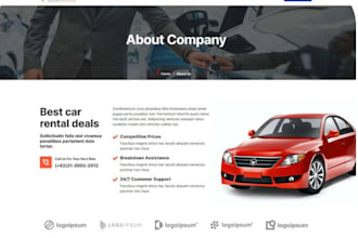 car rental leads car dealership landing page car rental website car rental