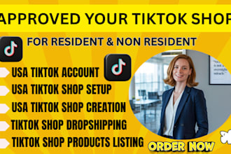 create USA tiktok shop setup tiktok shop USA tiktok shop business representative